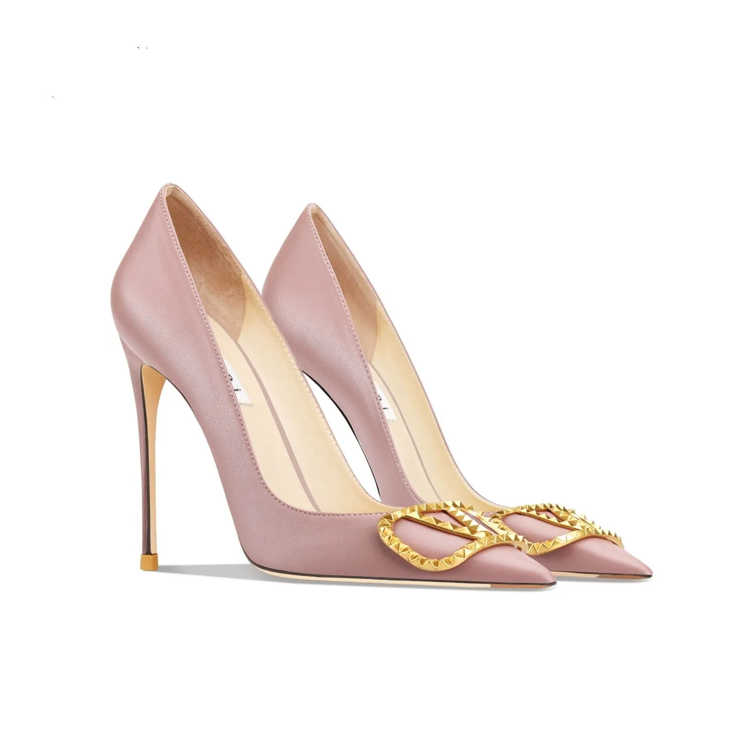 2023 Luxury Brand High Quality Women&#39;s High Heels Fashion Classic Pointy Pumps Wedding Shoes Leather Pointed 10CM Wedding Shoes