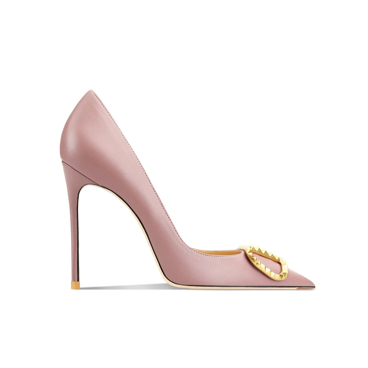 2023 Luxury Brand High Quality Women&#39;s High Heels Fashion Classic Pointy Pumps Wedding Shoes Leather Pointed 10CM Wedding Shoes