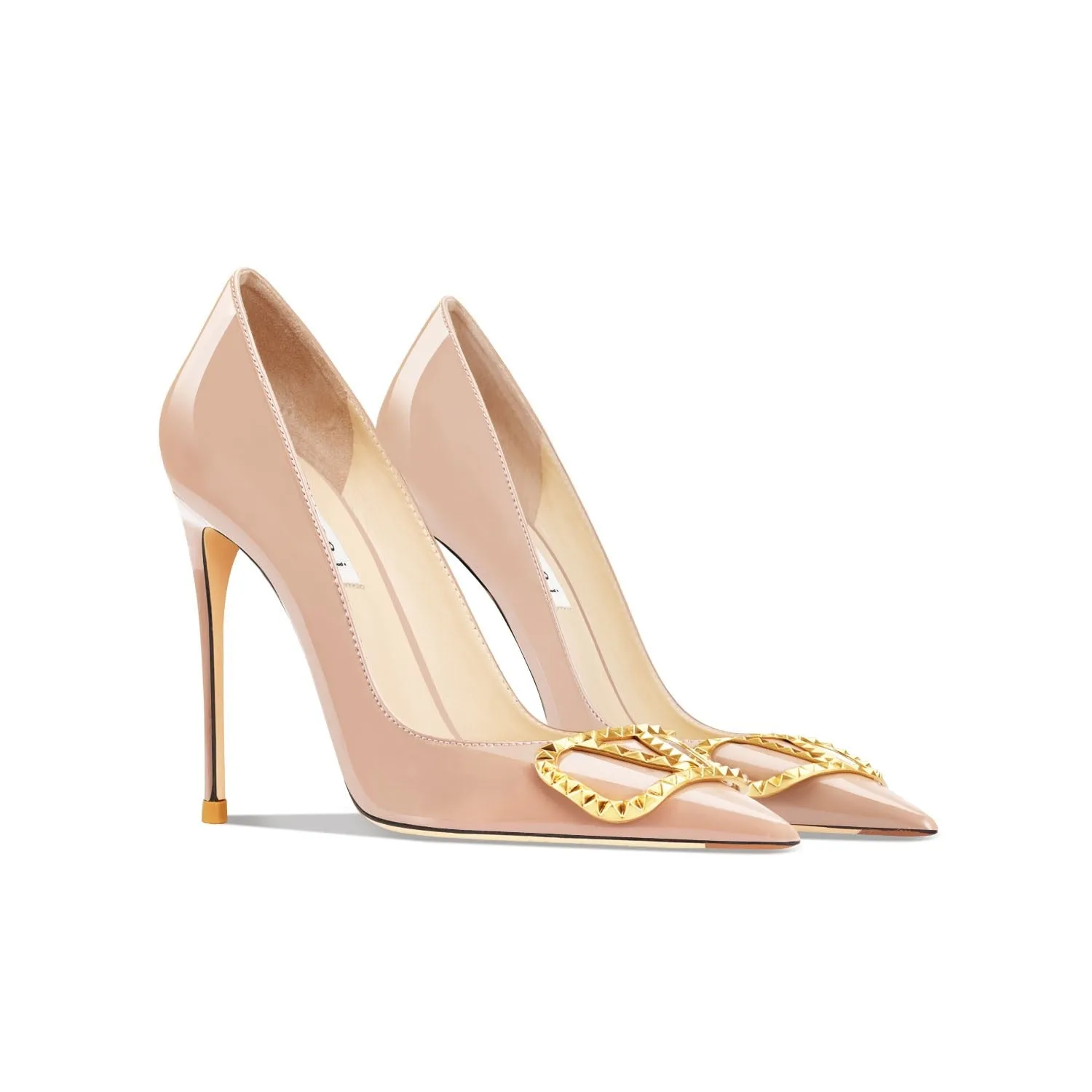 2023 Luxury Brand High Quality Women&#39;s High Heels Fashion Classic Pointy Pumps Wedding Shoes Leather Pointed 10CM Wedding Shoes