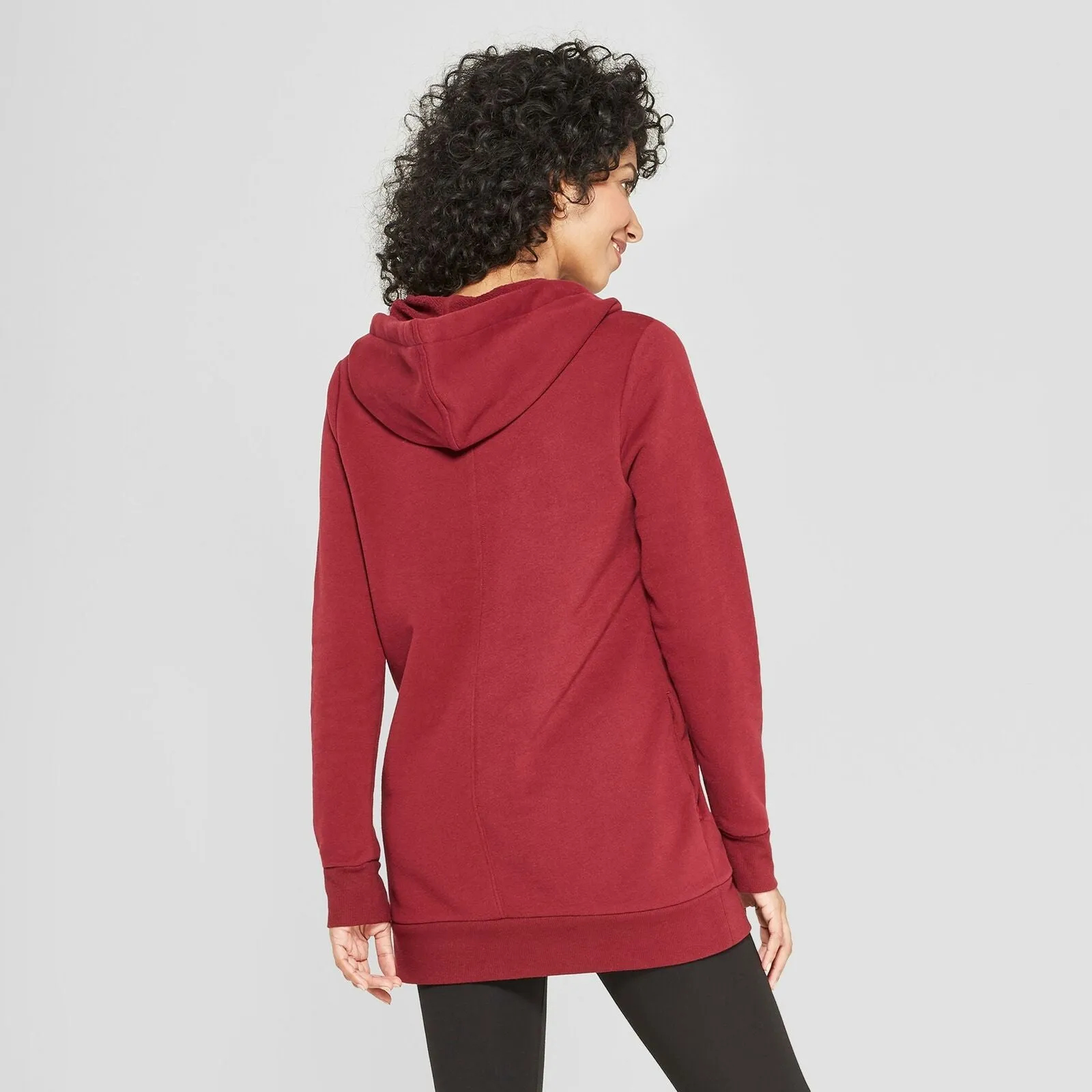 A New Day Women's Tunic Hoodie Hooded Sueded Sweatshirt