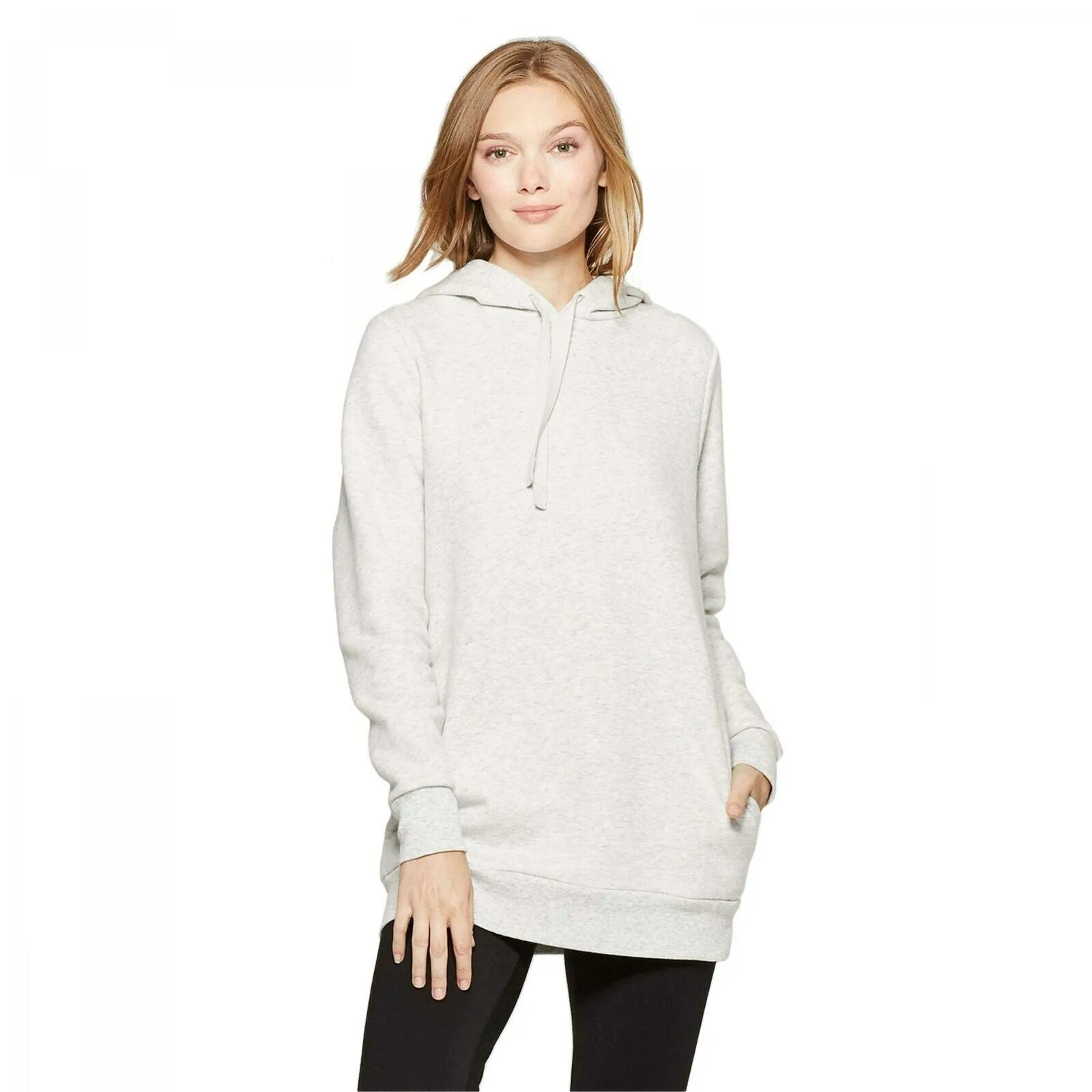 A New Day Women's Tunic Hoodie Hooded Sueded Sweatshirt