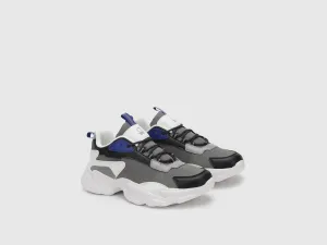 Abstract Pattern Lace-Up Sneakers