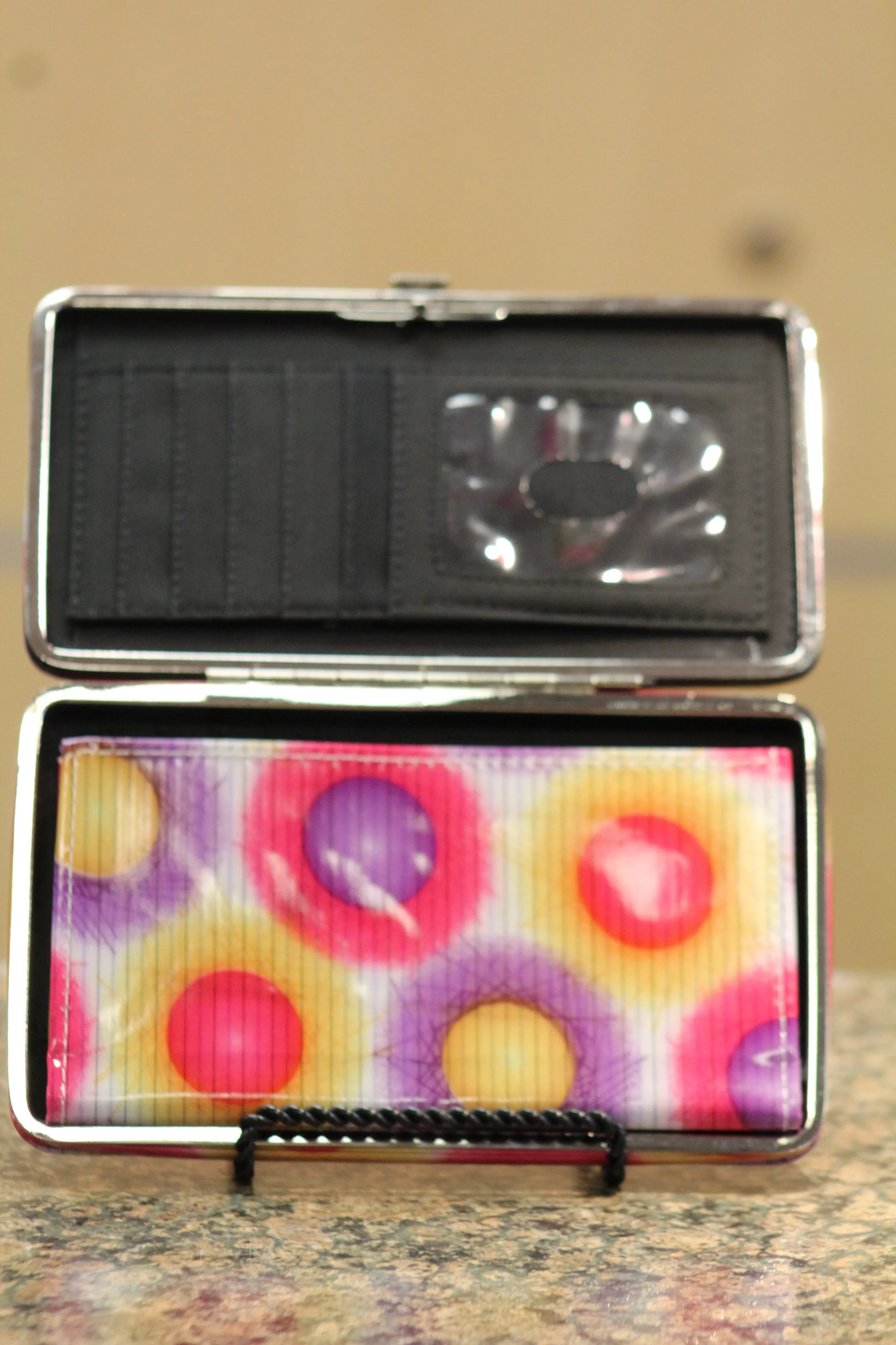 ADO | Sunburst Print Clutch Wallet Pink
