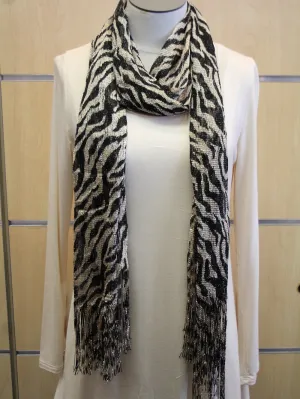 ADO | Wrap Beige Zebra Print Scarf