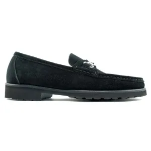 Alan Payne Wharton Black Suede Bit Loafers