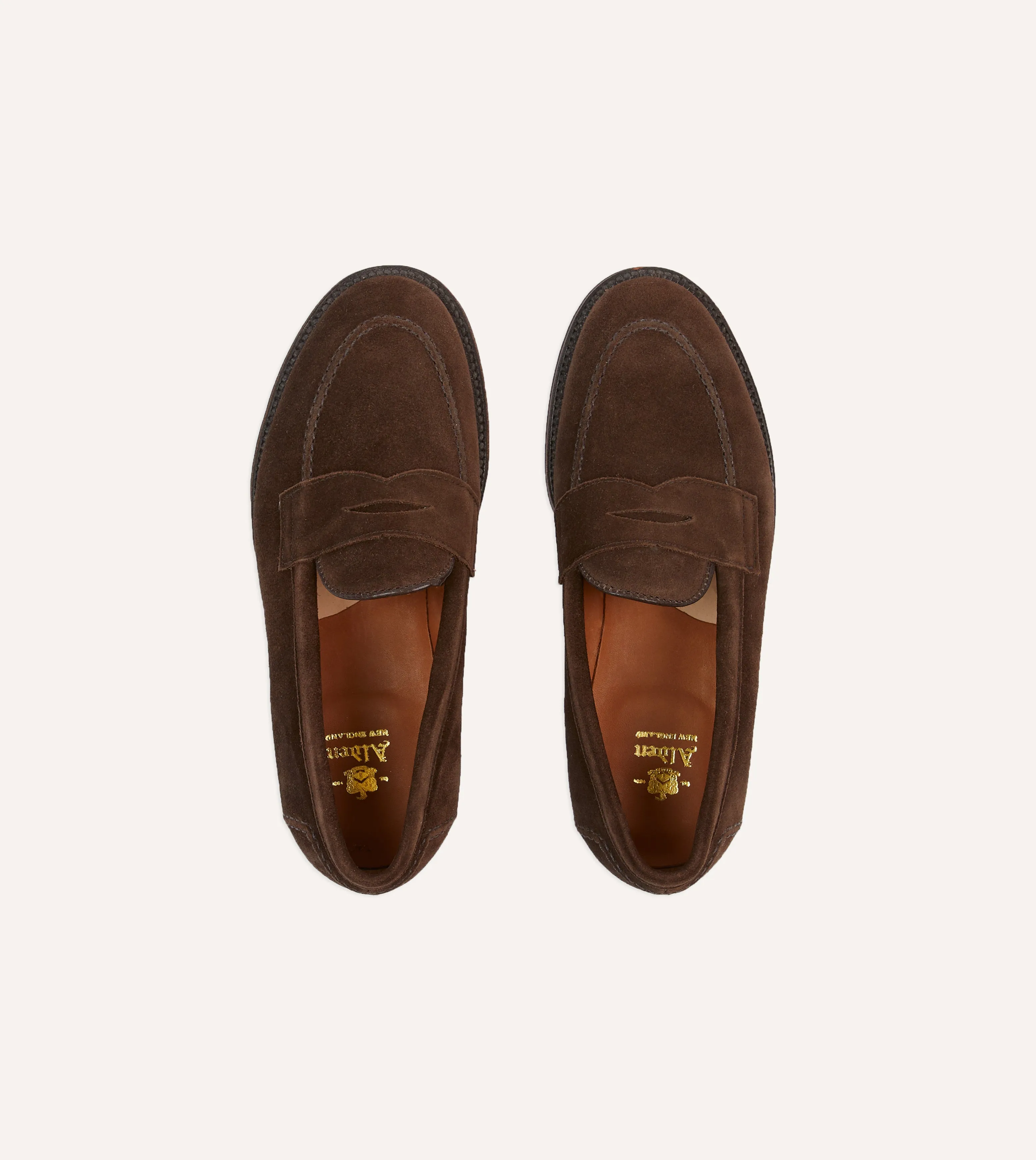 Alden Brown Suede Penny Loafer