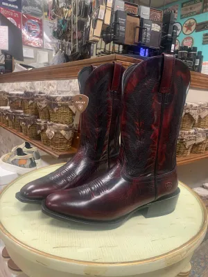 ARIAT MENS WILLIE BLACK CHERRY-FRENCH TOE