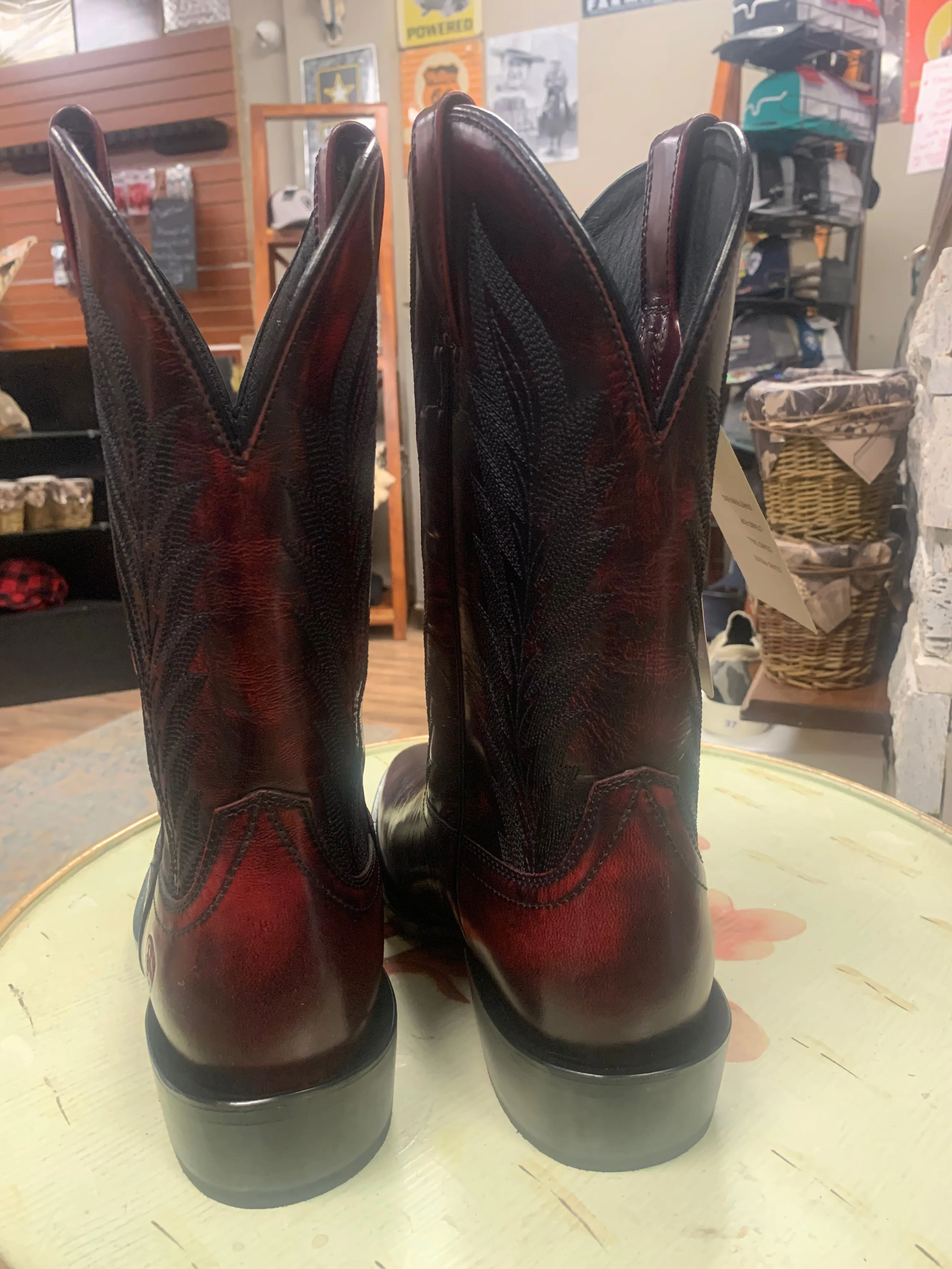 ARIAT MENS WILLIE BLACK CHERRY-FRENCH TOE