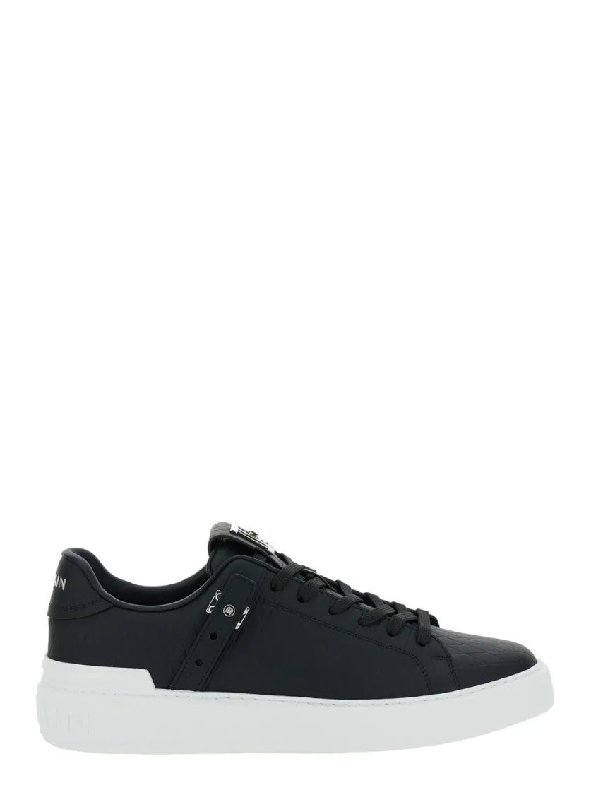 B-Court B-Buzz' Black Low Sneakers With Diamond Motif