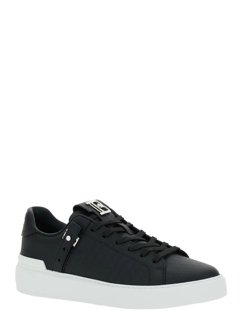 B-Court B-Buzz' Black Low Sneakers With Diamond Motif