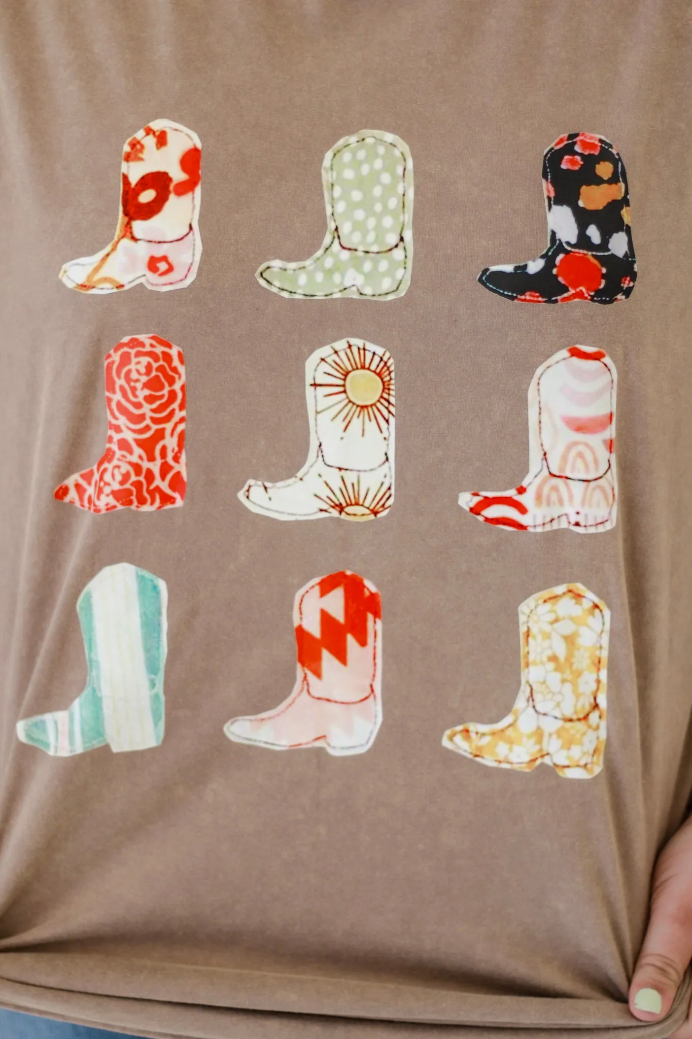 Better in Boots Patchwork Top