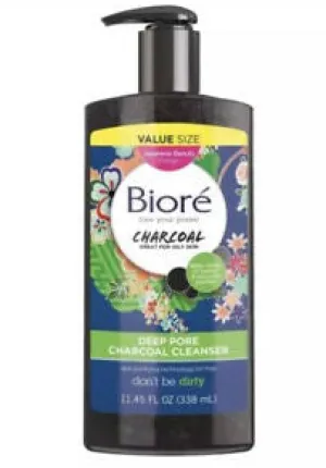 BIORÉ "DEEP CHARCOAL OIL FREE FACE WASH"