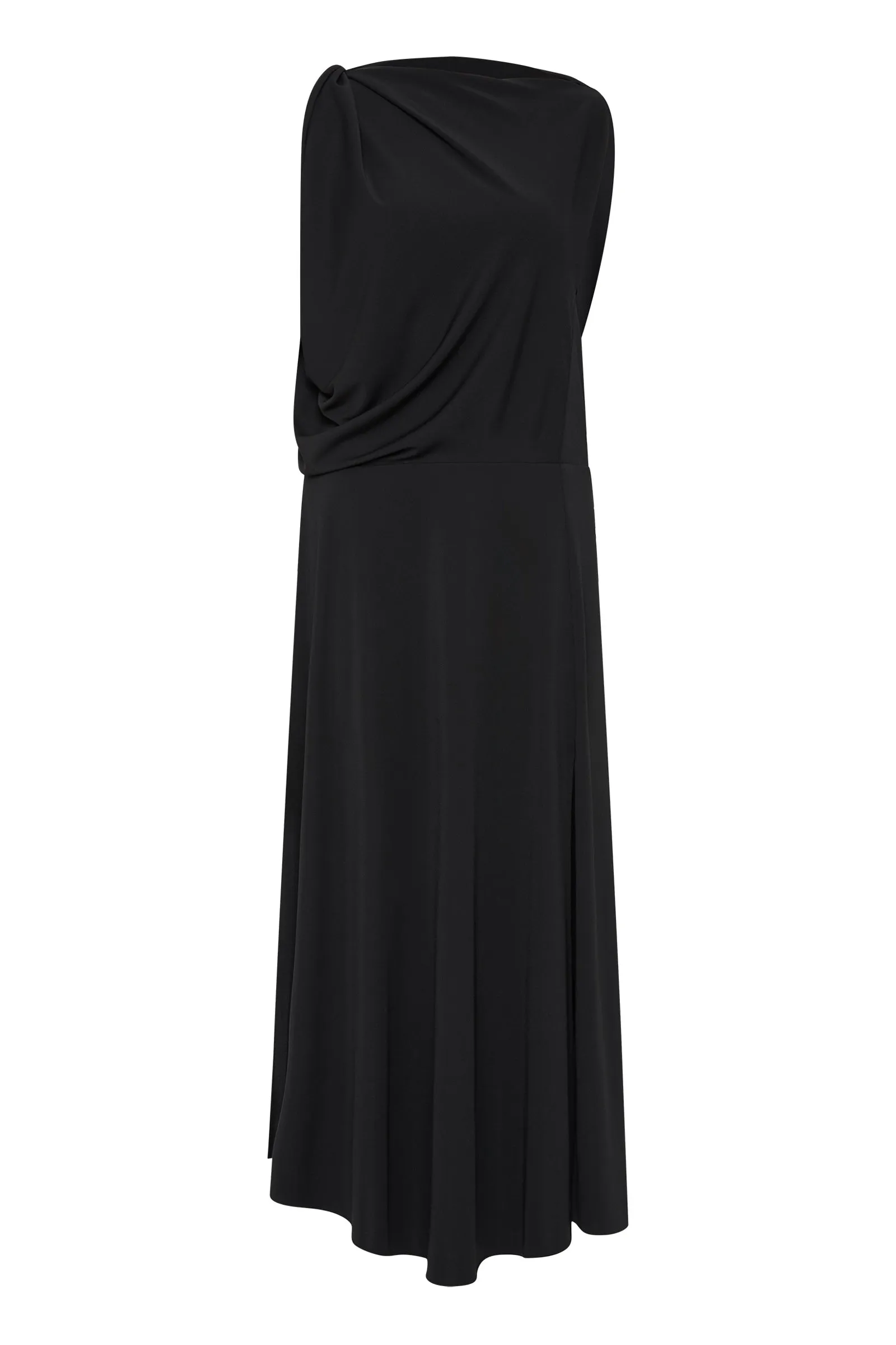 BLACK JERSEY MANDALA DRESS