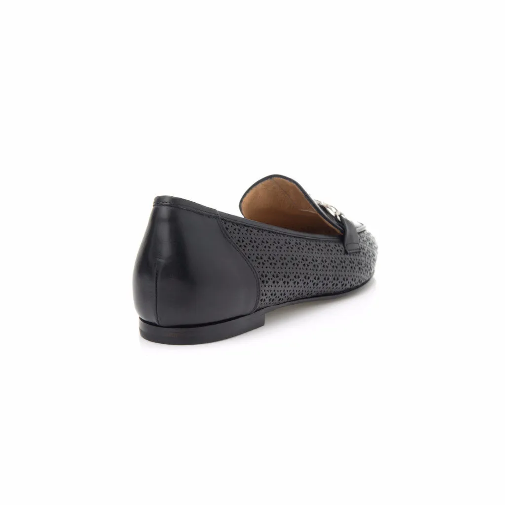 Black Nappa Horsebit Loafer