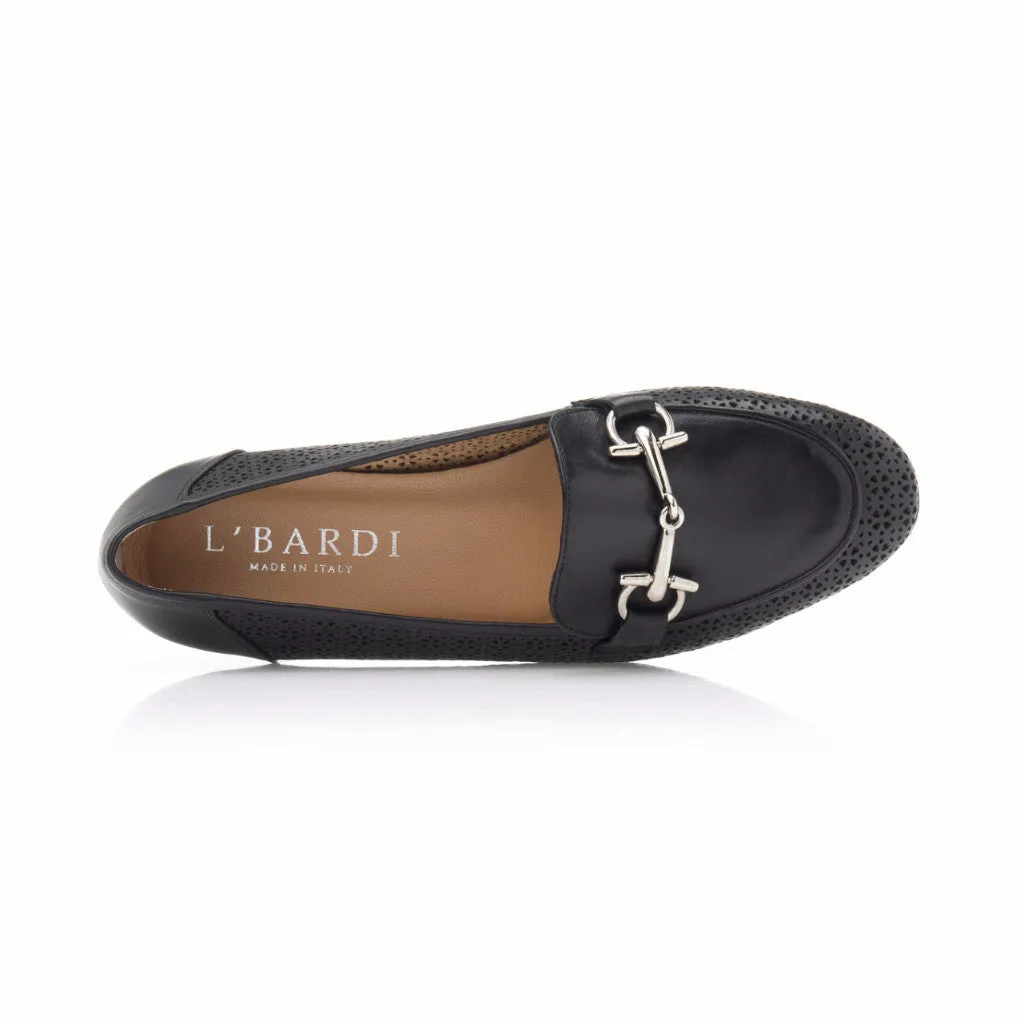 Black Nappa Horsebit Loafer