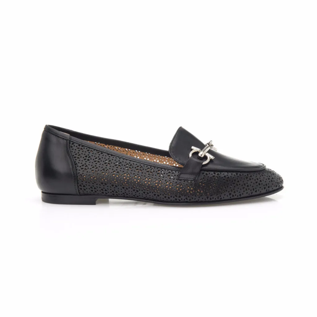Black Nappa Horsebit Loafer