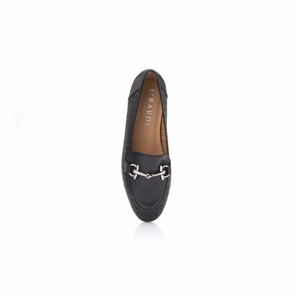 Black Nappa Horsebit Loafer