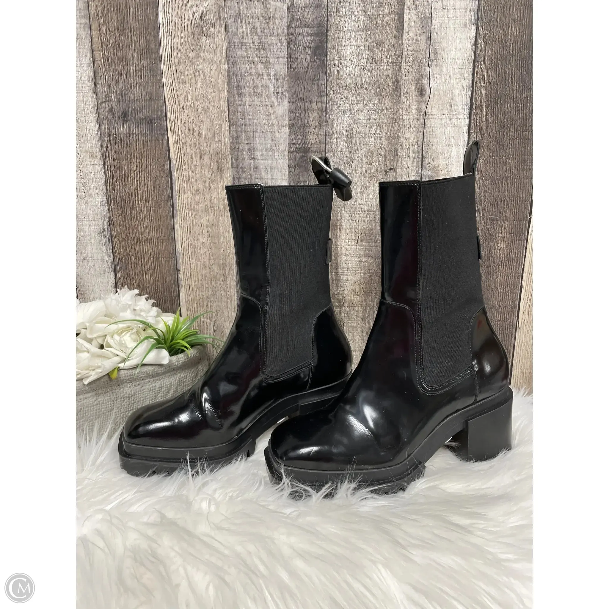 Boots Designer By All Saints In Black, Size: 7