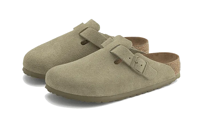 Boston Suede Leather Faded Khaki