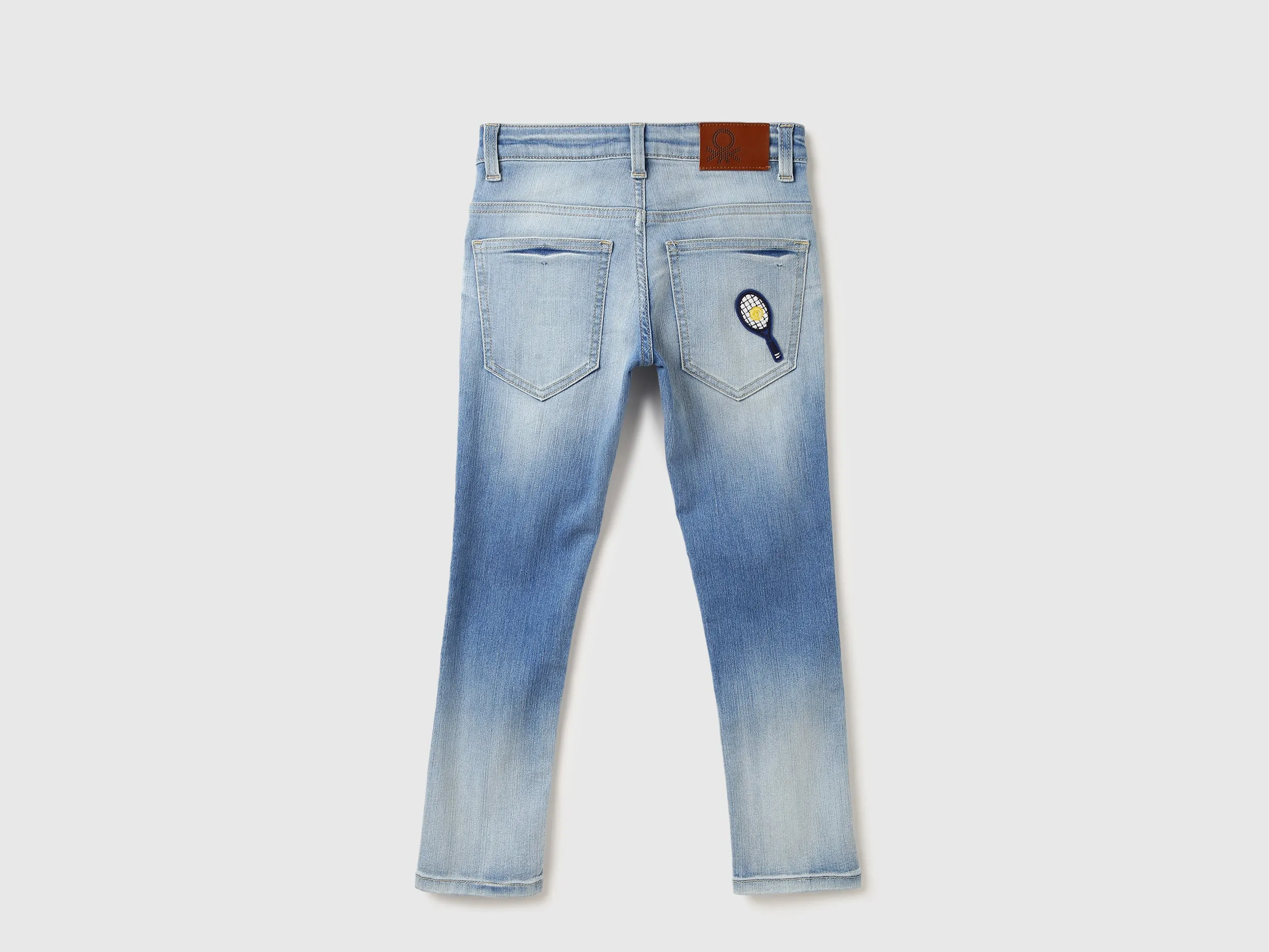 Boys Embroidered Logo Slim Fit Jeans