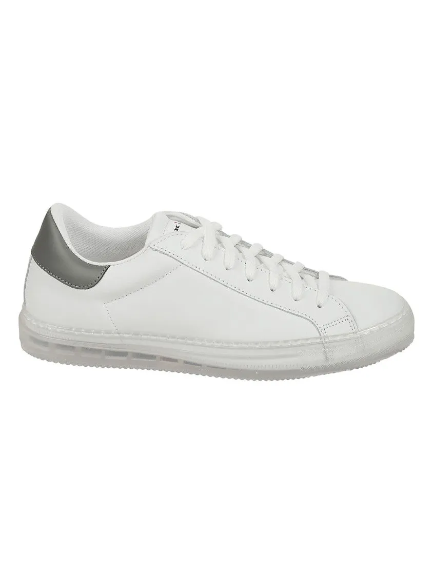 Calfskin Sneakers With Gray Detail