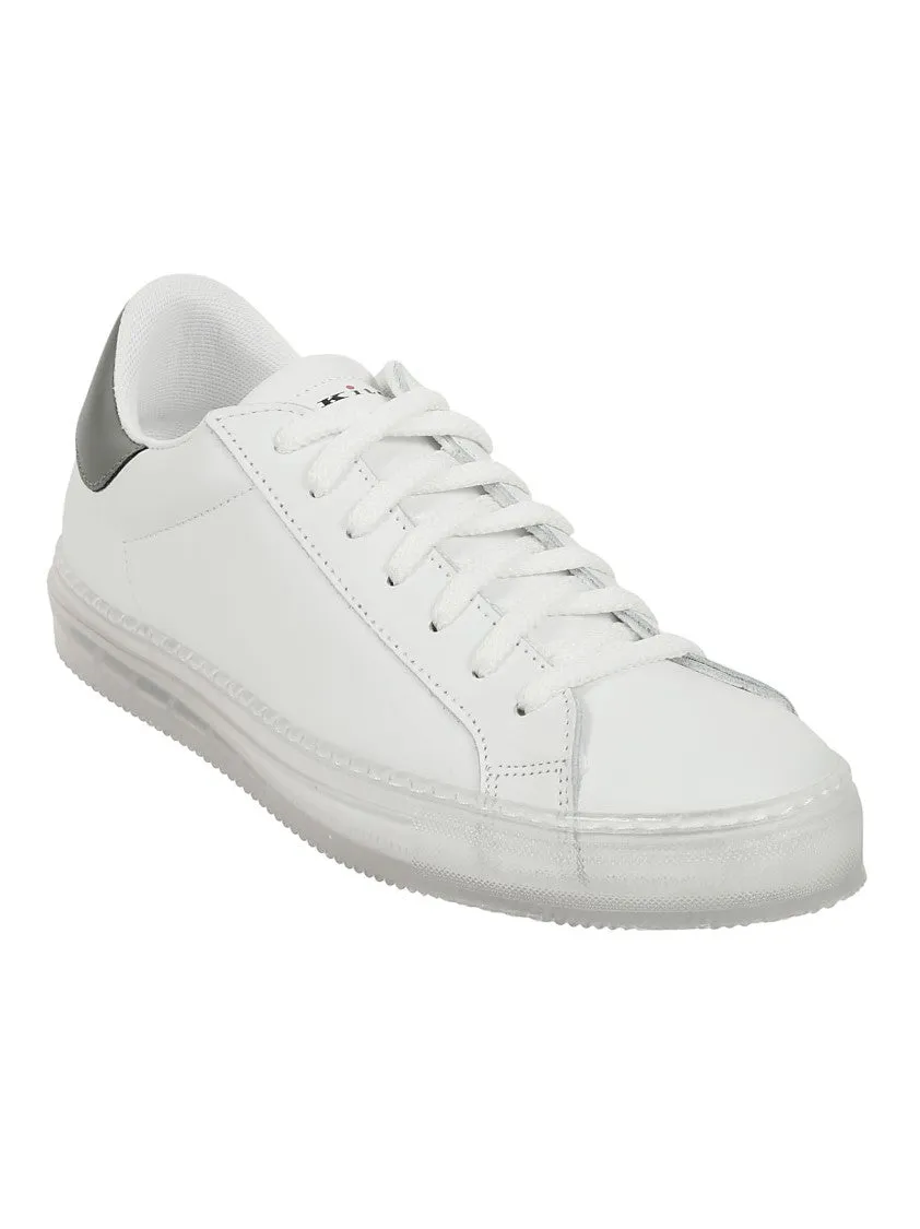 Calfskin Sneakers With Gray Detail