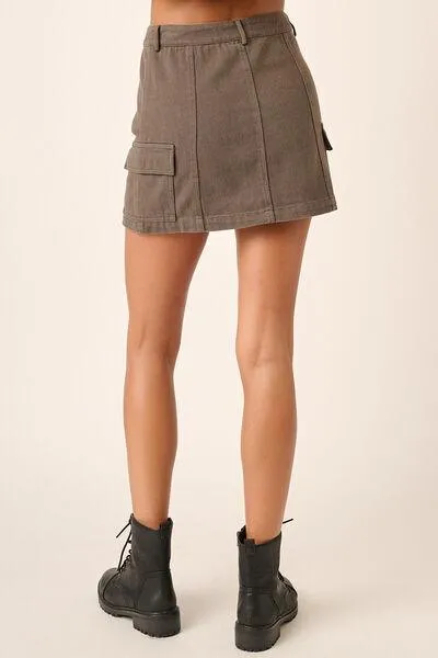 Cargo Mini Skirt with Side Pockets