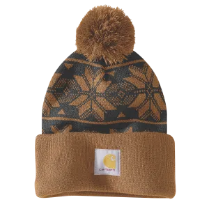 Carhartt Knit Pompom Beanie - 106647 BRN