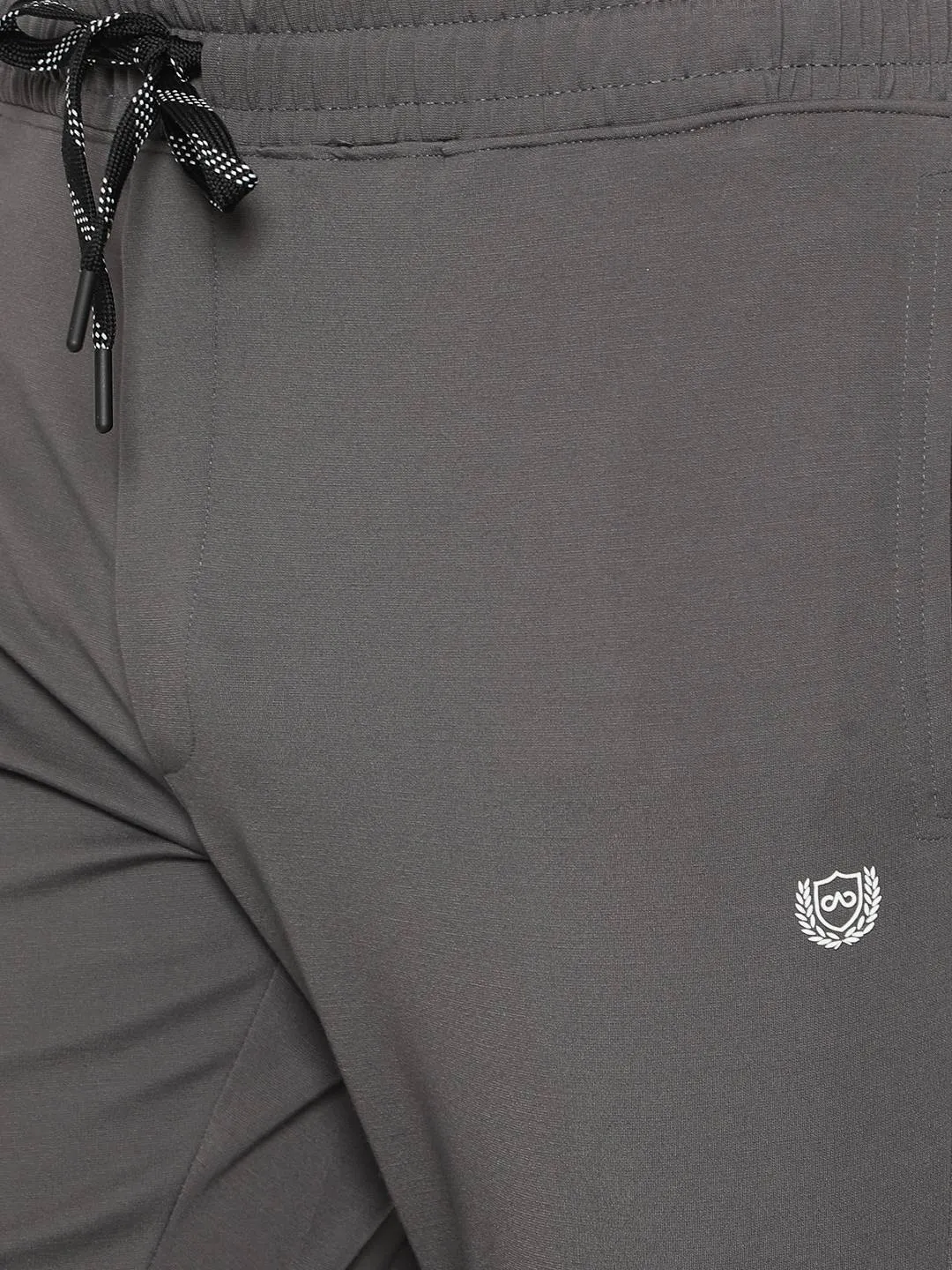 Charcoal Grey Solid Slim Fit Track Pant | JadeBlue