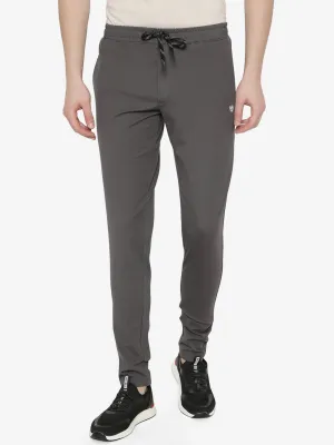 Charcoal Grey Solid Slim Fit Track Pant | JadeBlue