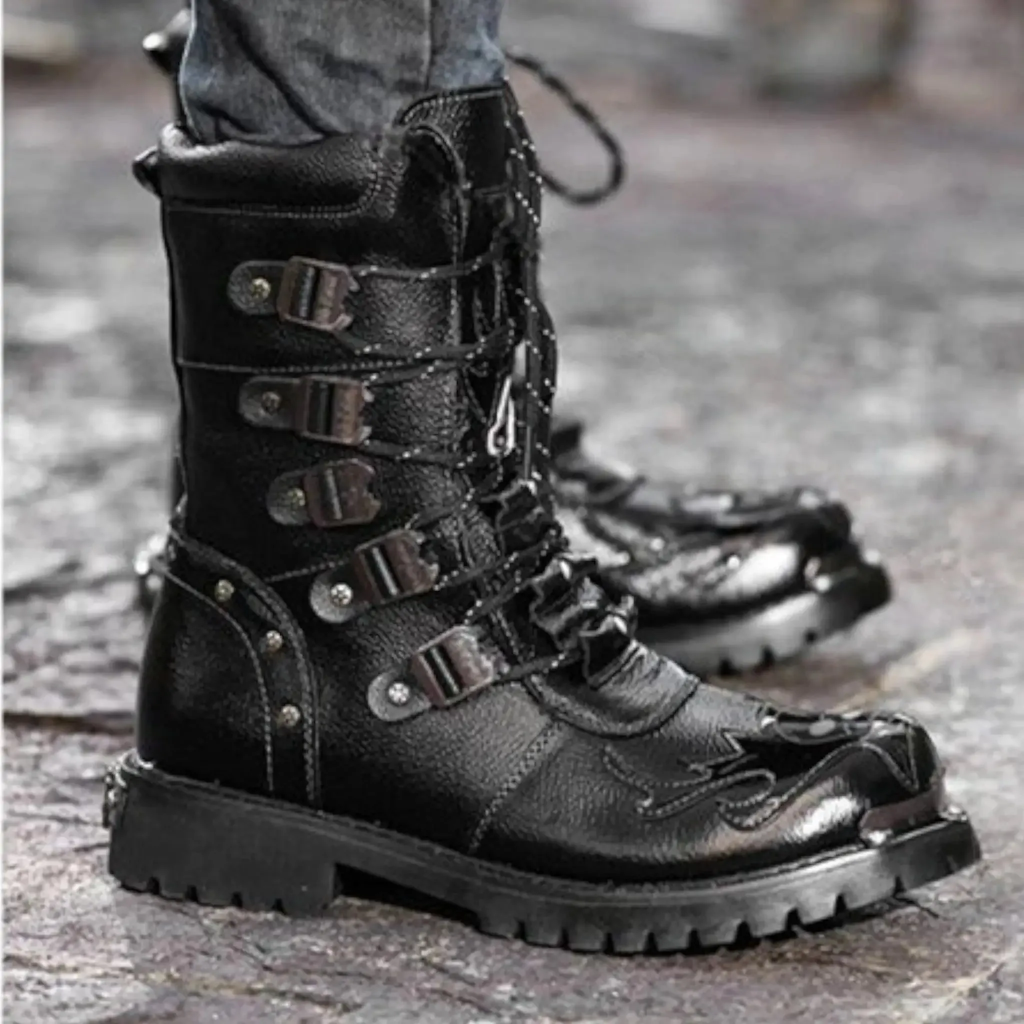 Chaussure rangers femme