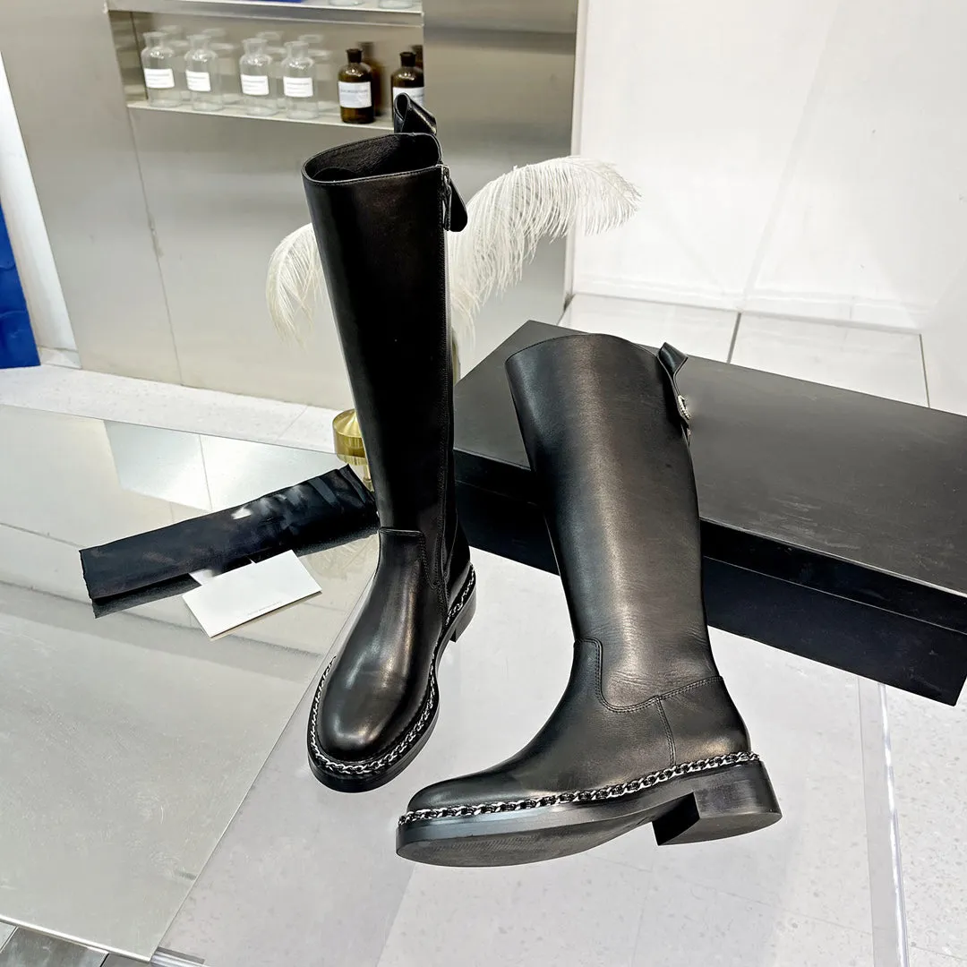 chian cow leather high boots & ankle boots women high quality 2022 new