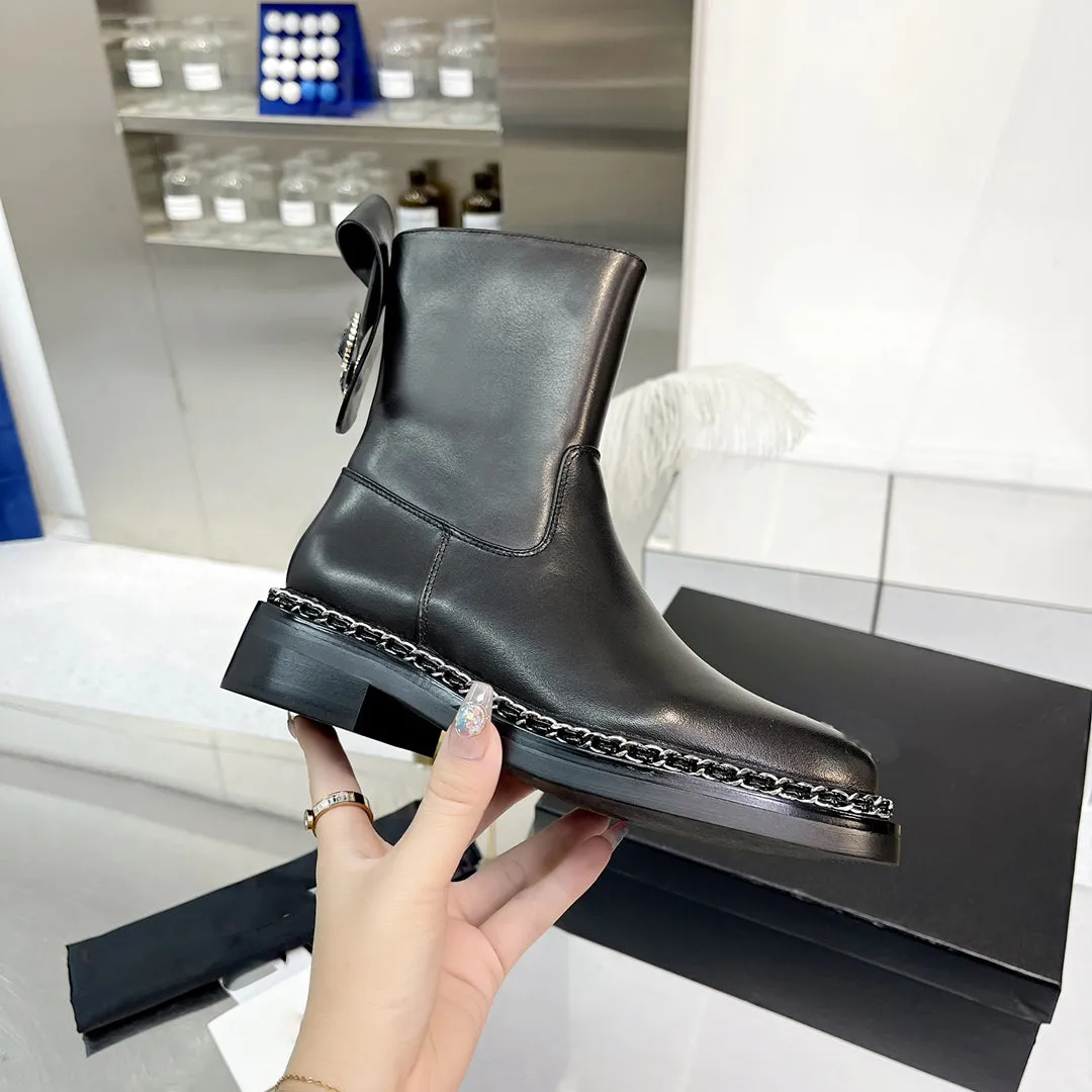 chian cow leather high boots & ankle boots women high quality 2022 new