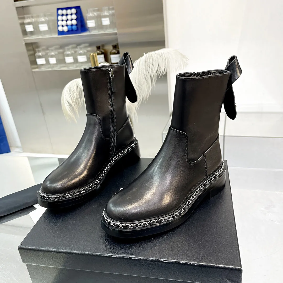 chian cow leather high boots & ankle boots women high quality 2022 new