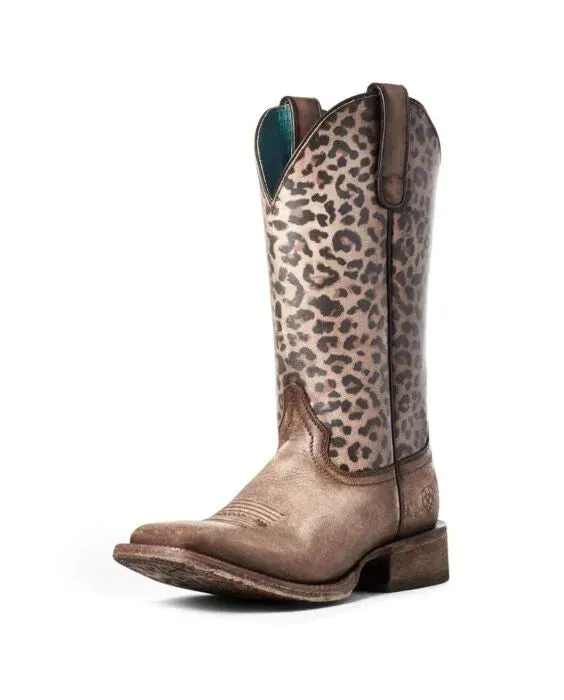CL10035942 Ariat Ladies Cowboy Boot Circuit Savanna- Lepoard
