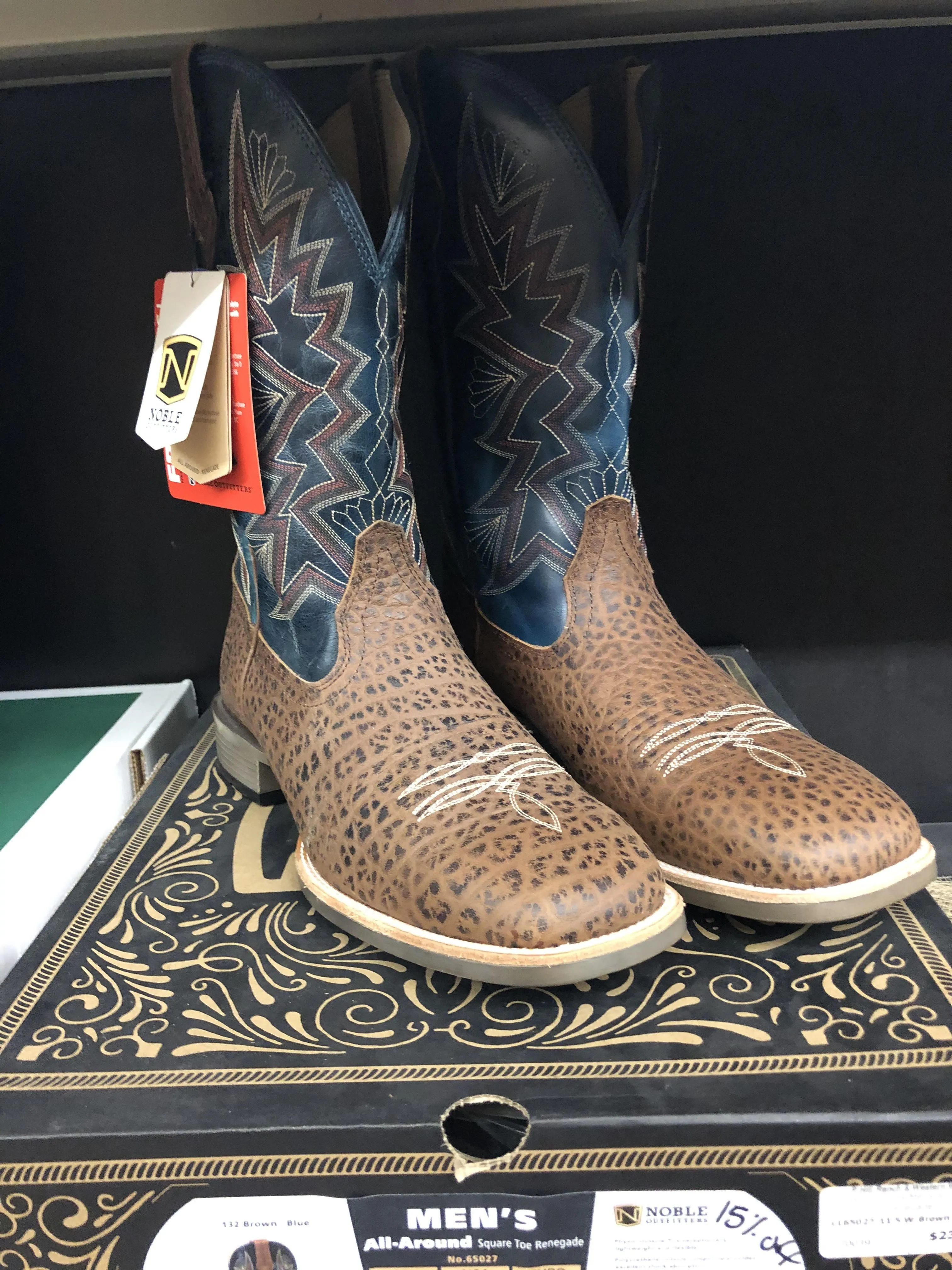 CL65027-11.5 W-Brown Cowboy Boots Mens All Round Renegade