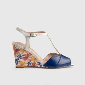 Comfort Wedge Sandal Blue Multi 8217