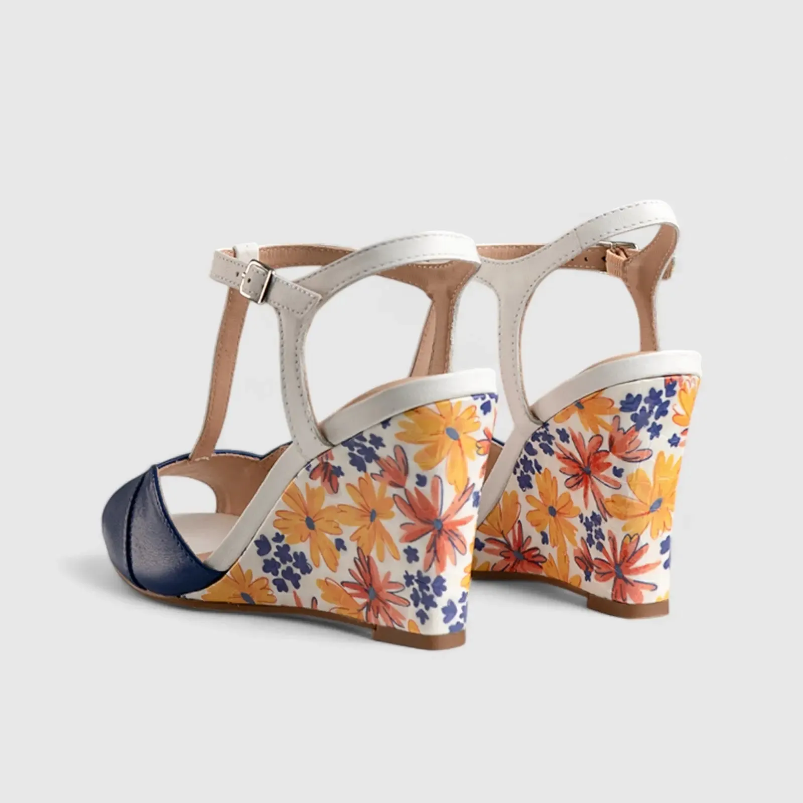 Comfort Wedge Sandal Blue Multi 8217