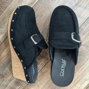 Corky's Black Faux Suede Just Precious