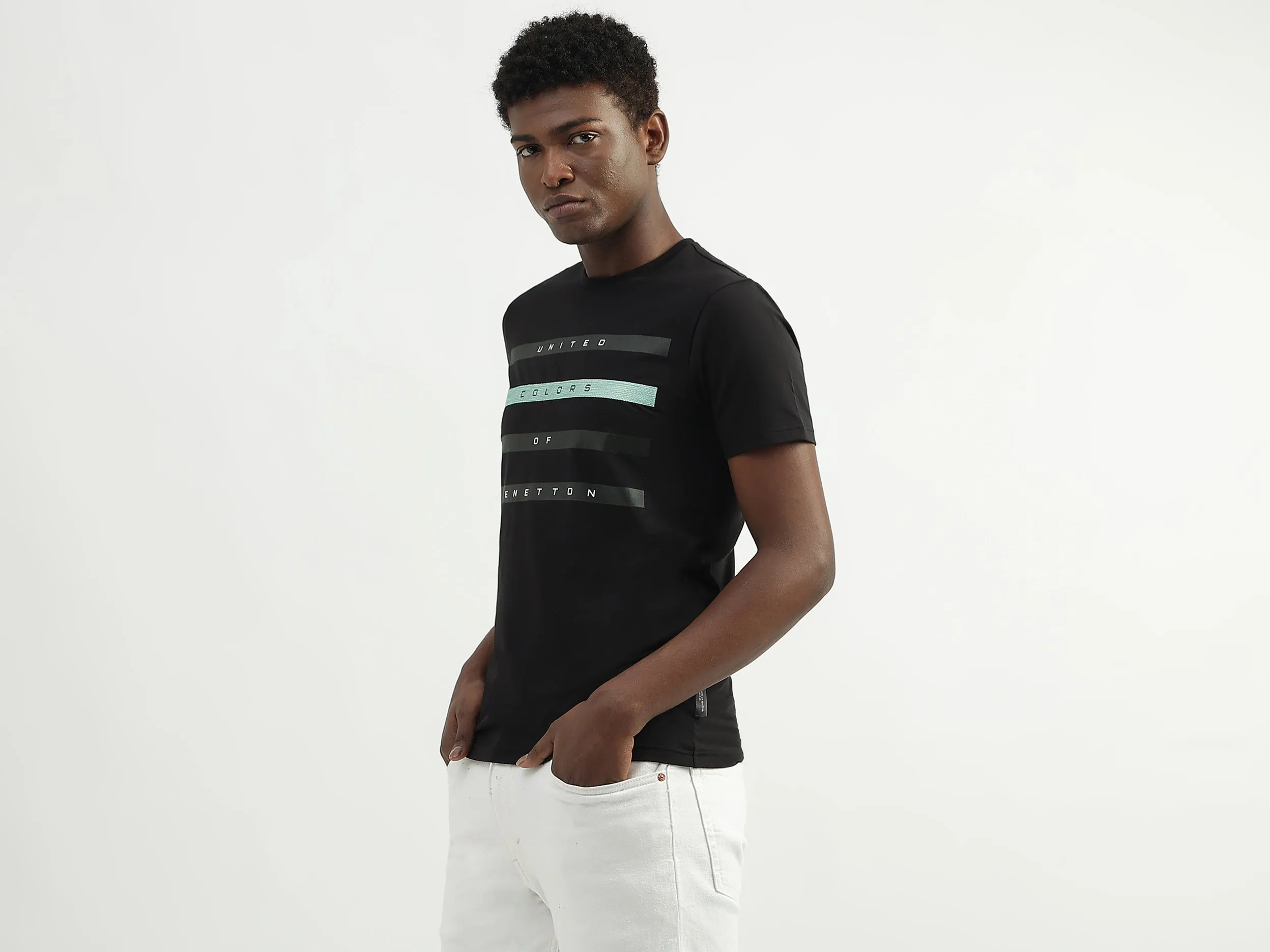 Cotton Printed Round Neck Mens T-shirts