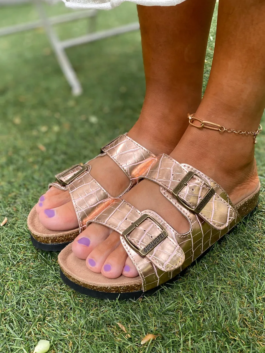 Croc Double-Buckle-Up Sandals - Maibulun
