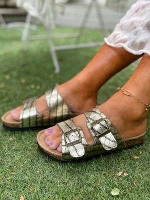 Croc Double-Buckle-Up Sandals - Maibulun