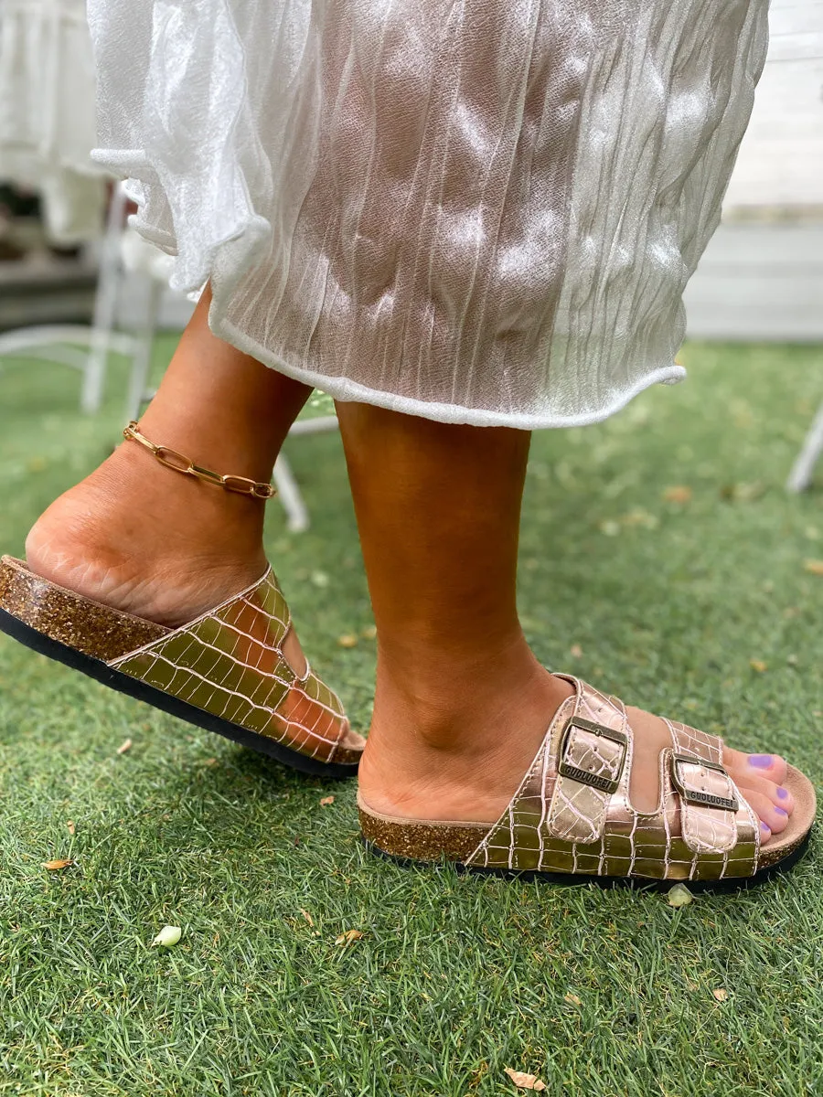 Croc Double-Buckle-Up Sandals - Maibulun