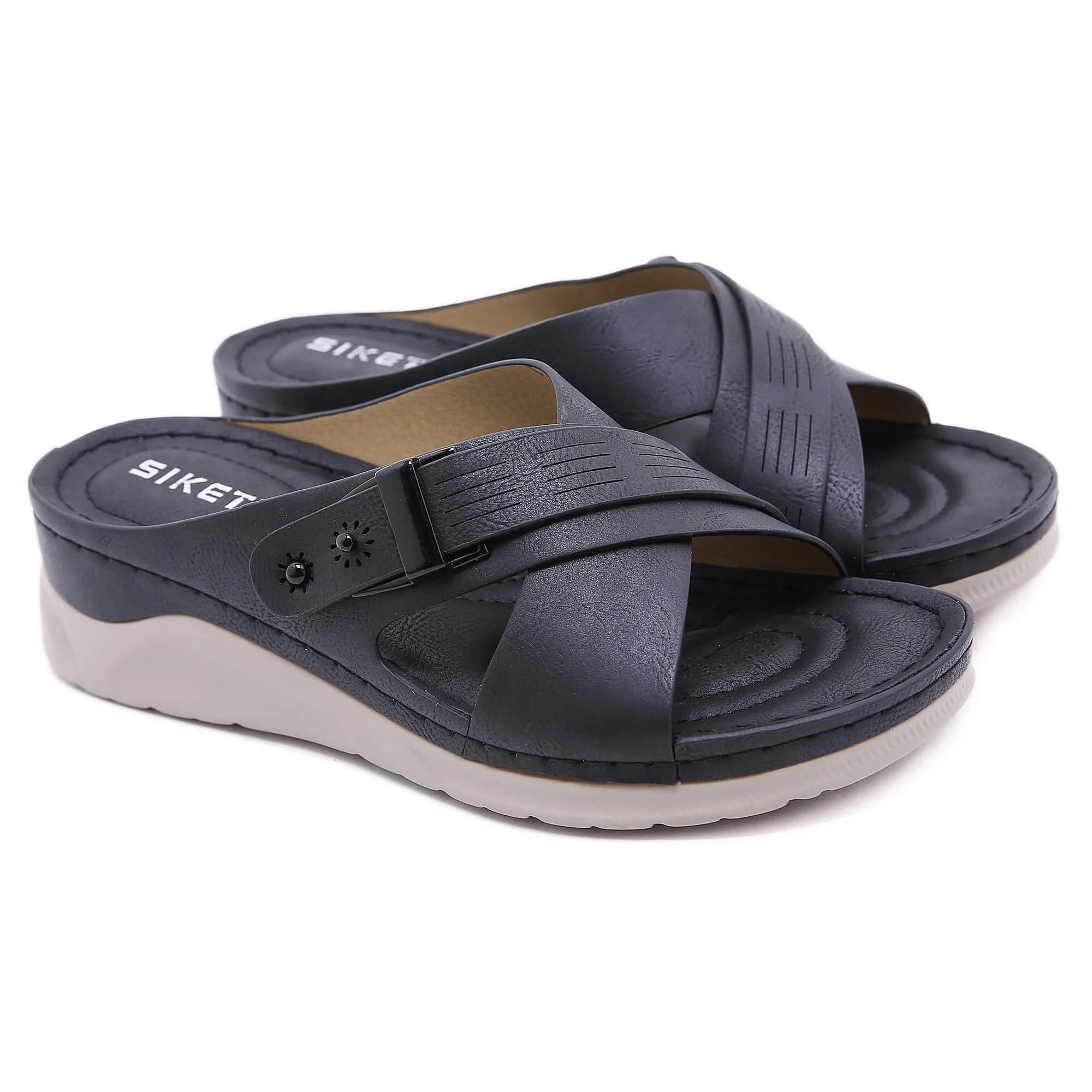 Cutout Crisscross Jolie Sandals - Siketu