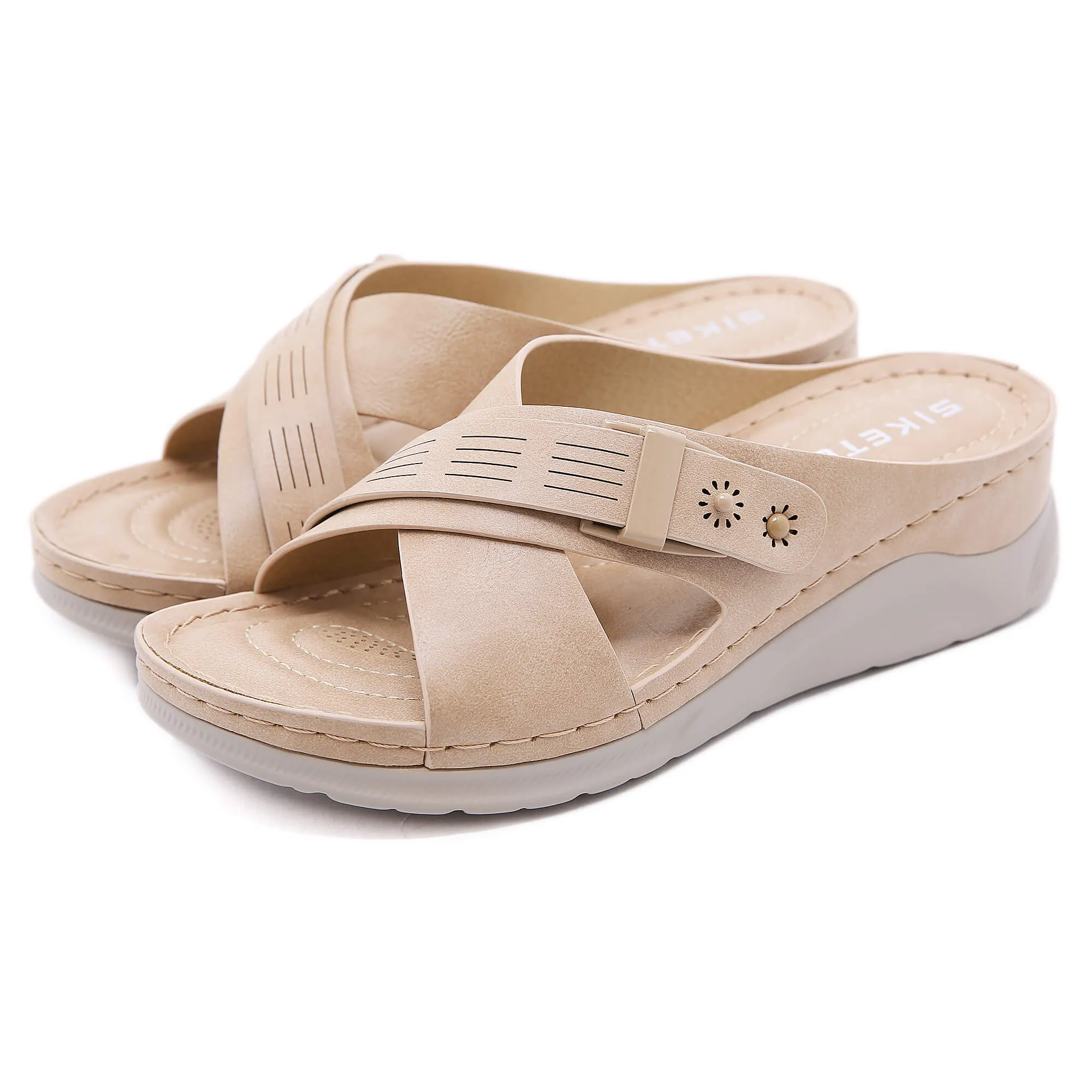 Cutout Crisscross Jolie Sandals - Siketu