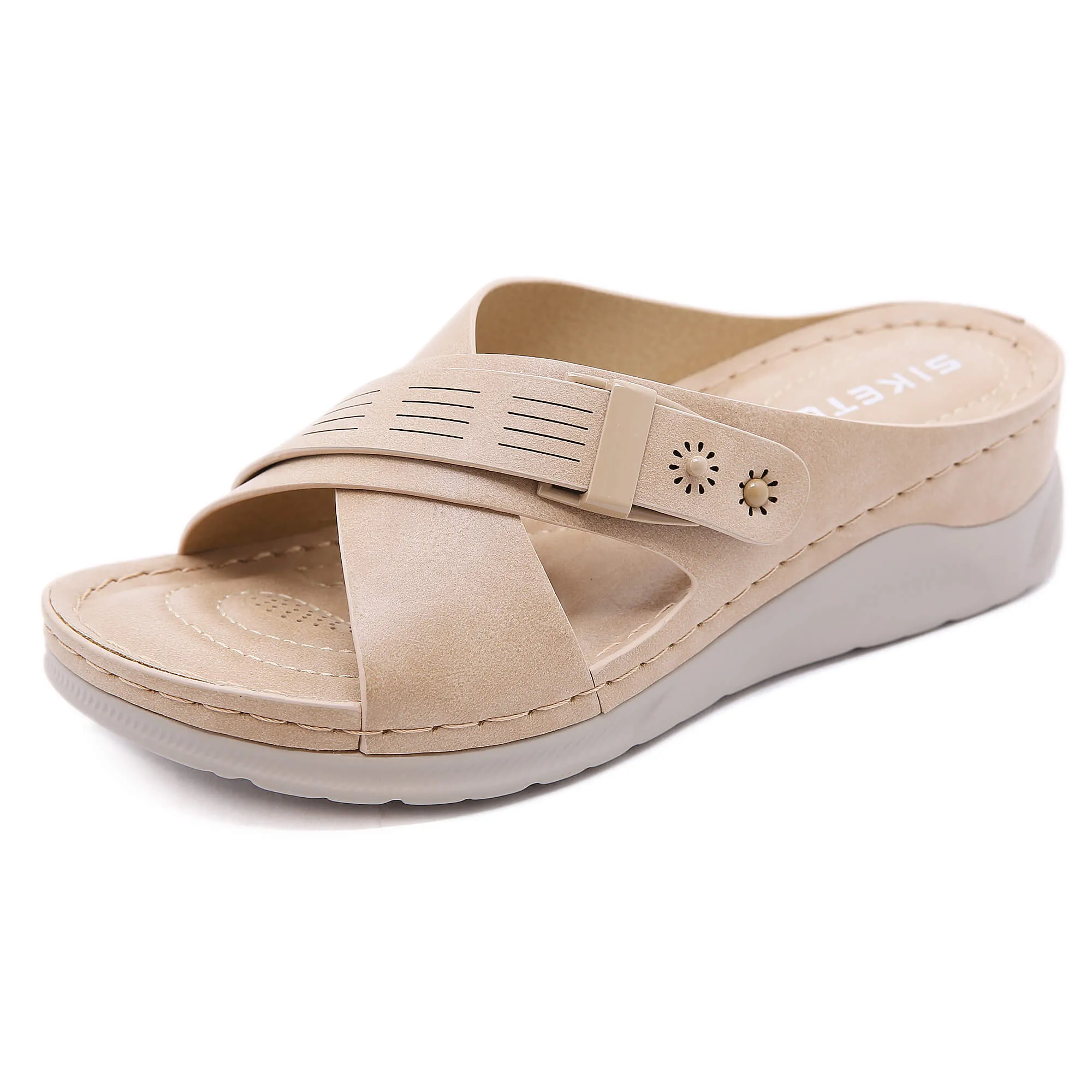 Cutout Crisscross Jolie Sandals - Siketu