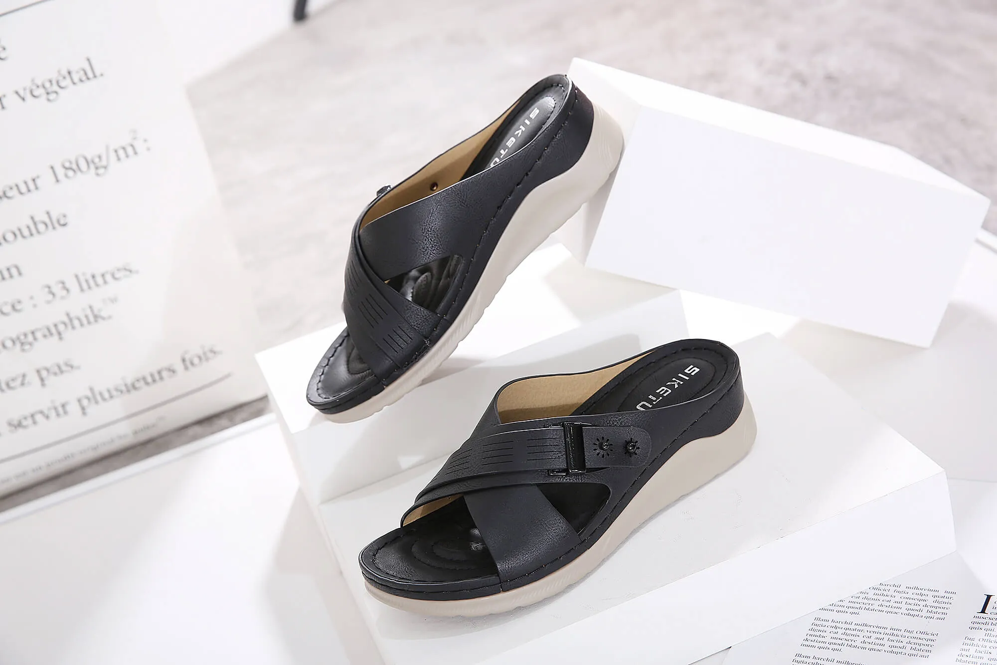 Cutout Crisscross Jolie Sandals - Siketu