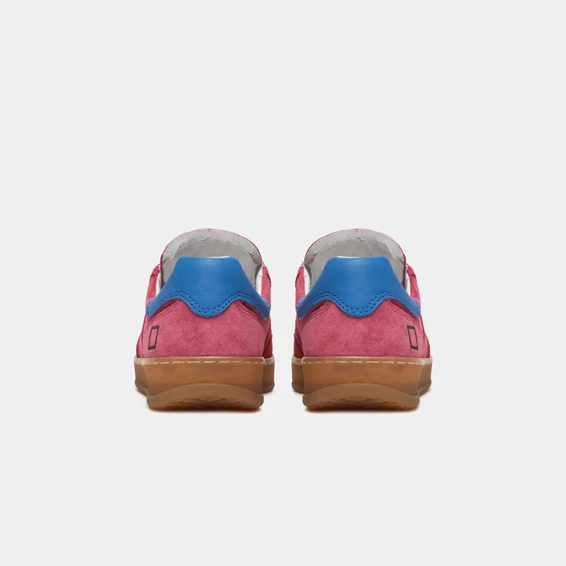 D.A.T.E Sporty Low Coloured Sneakers in Fuschia