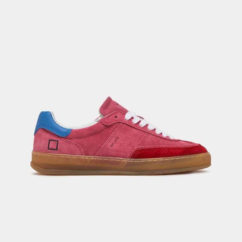 D.A.T.E Sporty Low Coloured Sneakers in Fuschia
