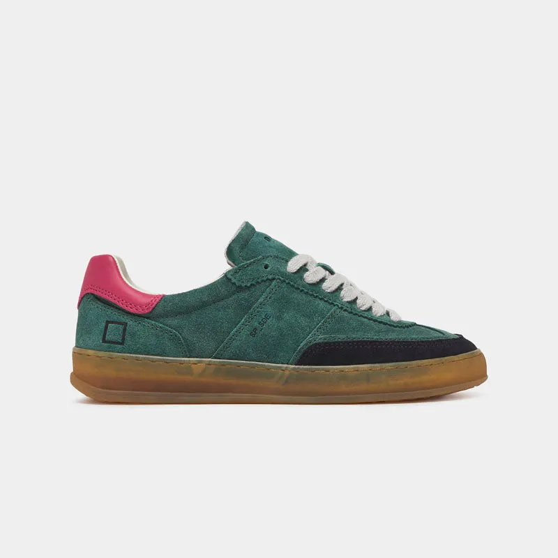 D.A.T.E Sporty Low Coloured Sneakers in Green